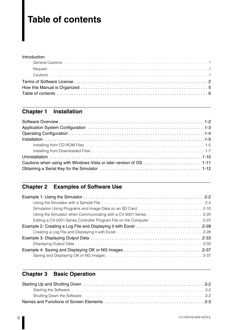 KEYENCE CV-H5N User Manual | Page 8 / 178
