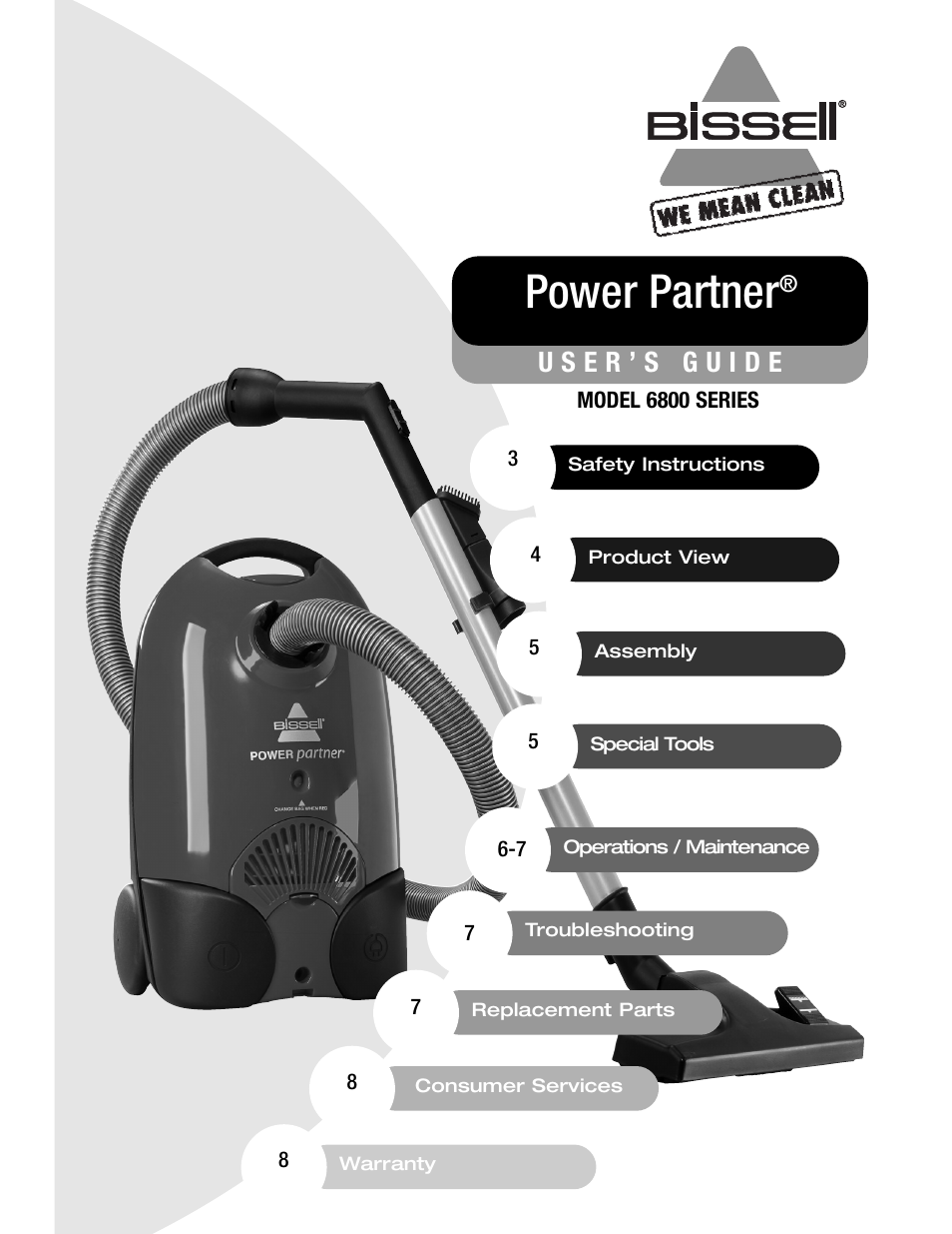 Bissell 6800 User Manual | 8 pages