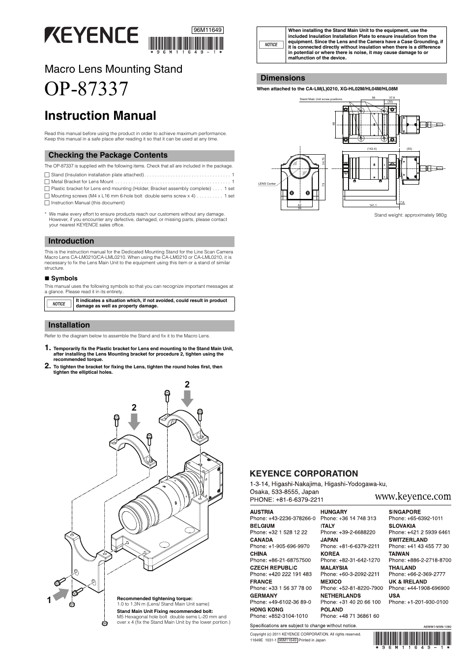 KEYENCE OP-87337 User Manual | 1 page