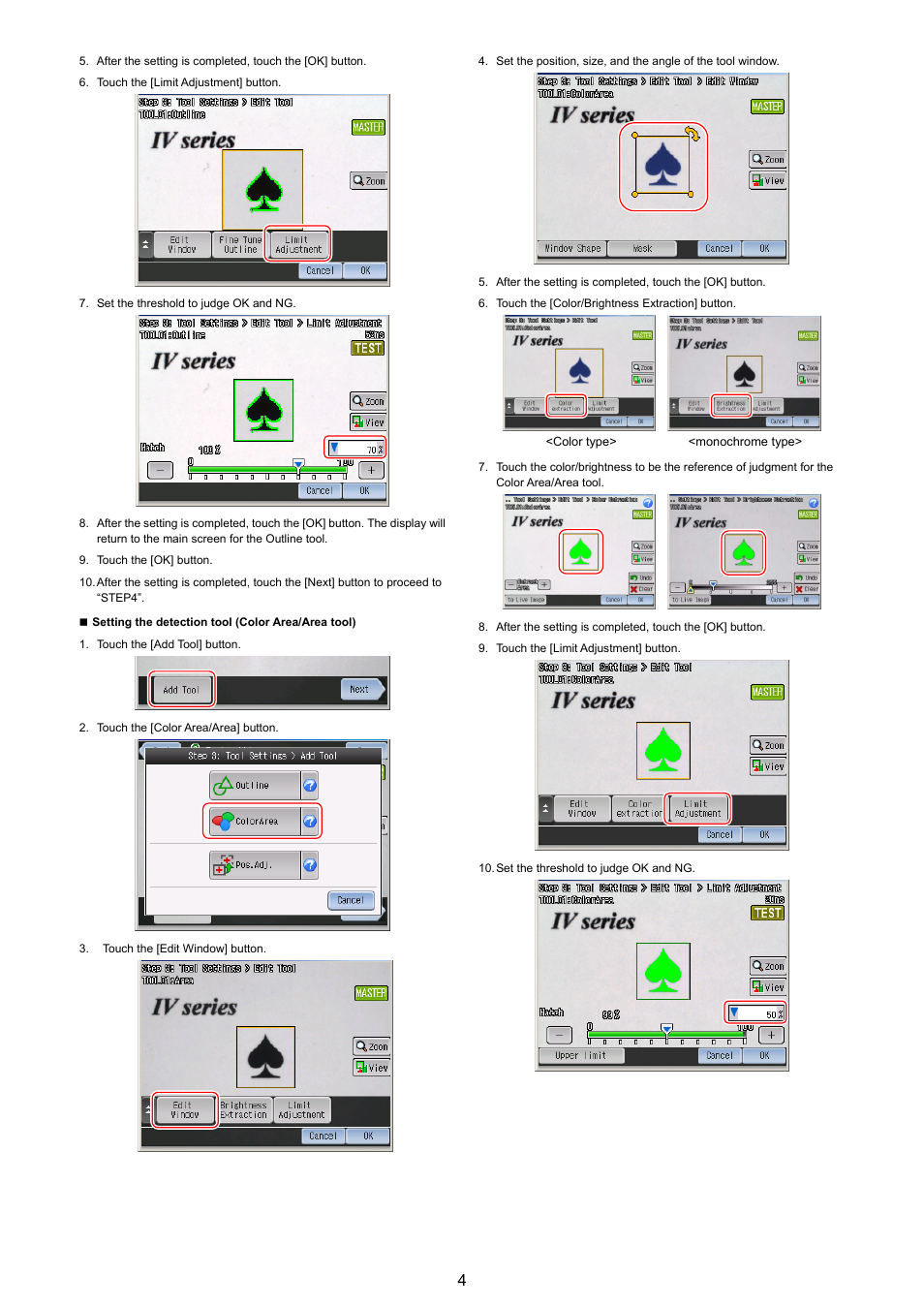 KEYENCE IV Series User Manual | Page 4 / 6