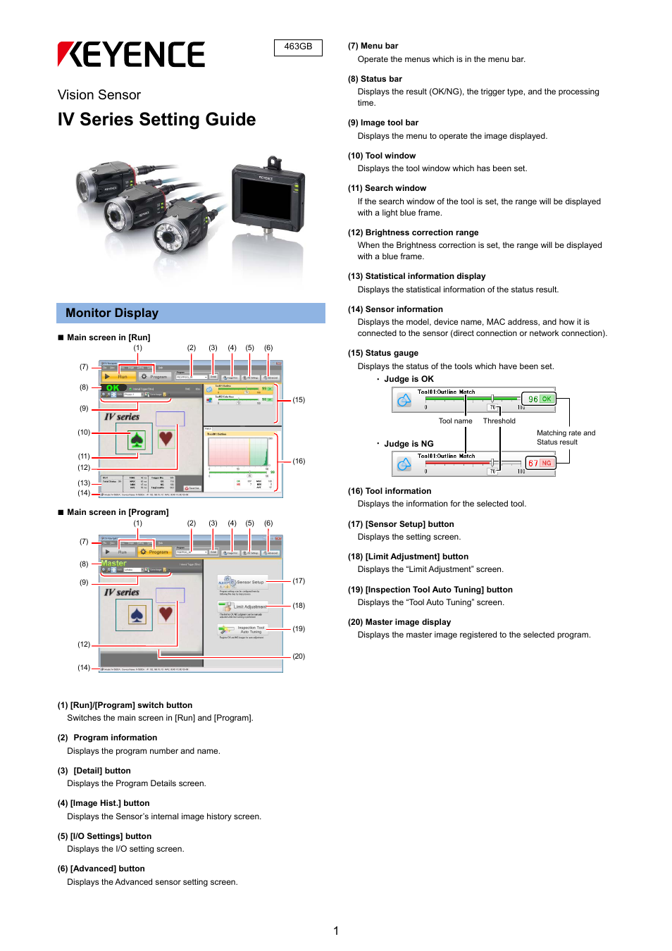 KEYENCE IV Series User Manual | 5 pages