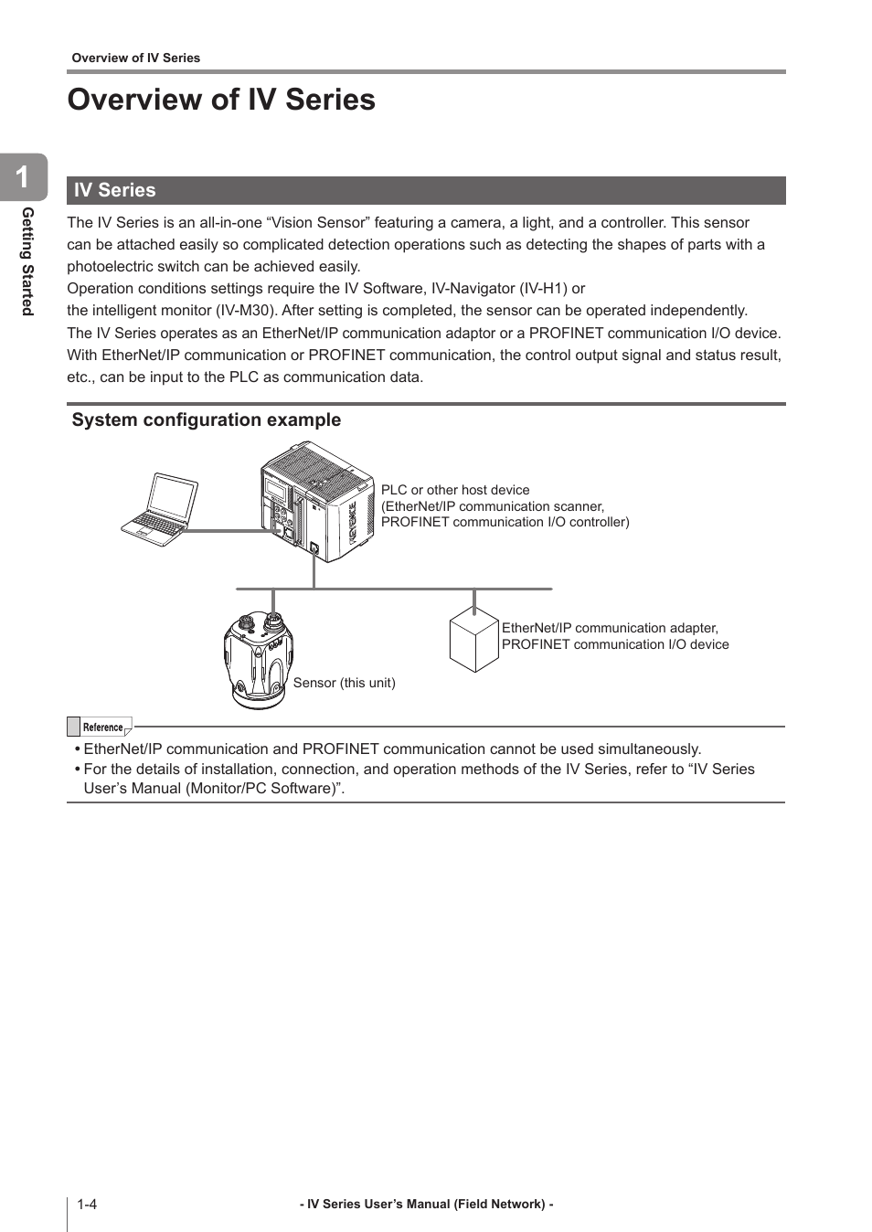 Overview of iv series, Iv series, System configuration example | Overview of iv series -4, Iv series -4, System configuration example -4 | KEYENCE IV Series User Manual | Page 16 / 110