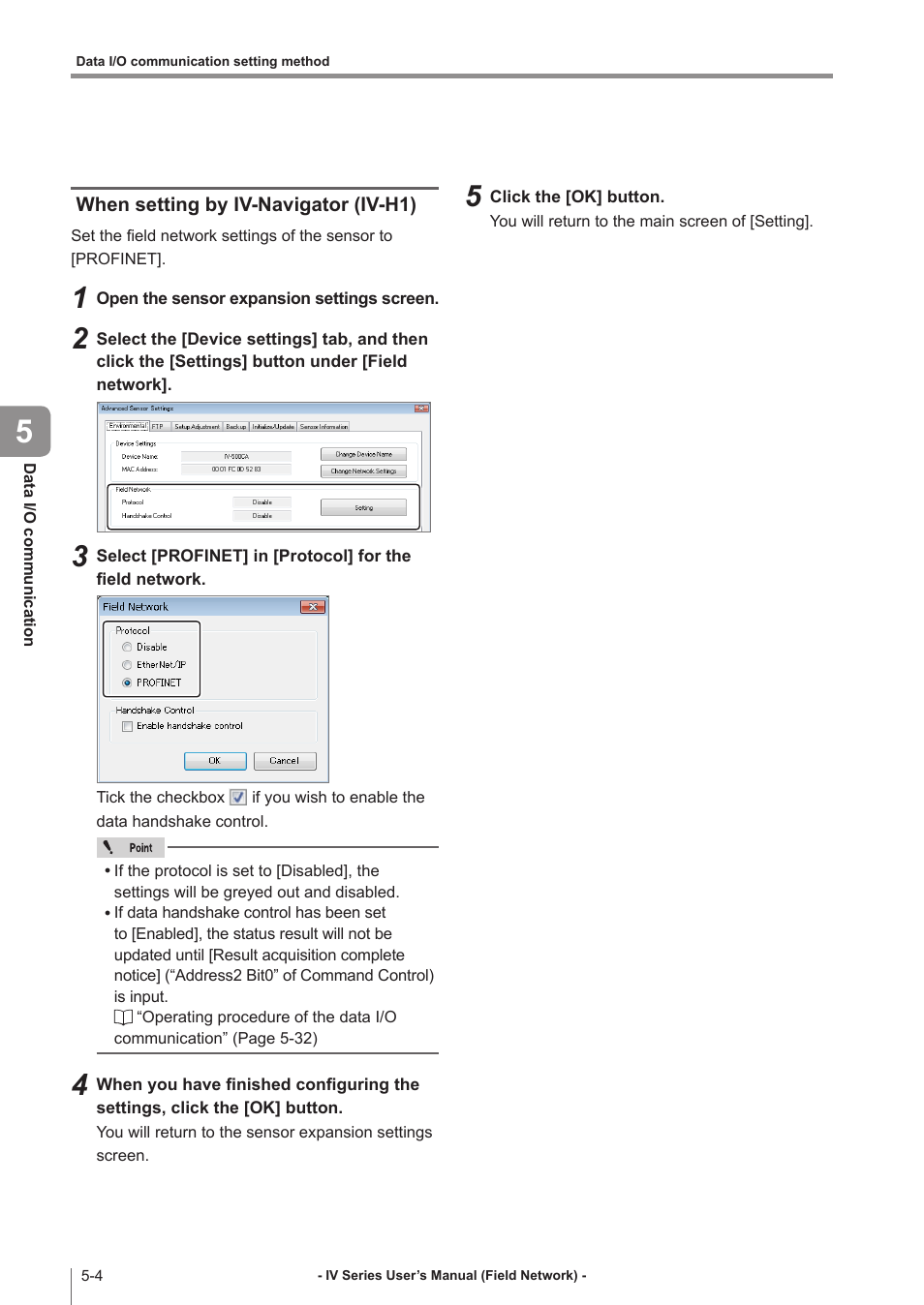 When setting by iv-navigator (iv-h1), When setting by iv-navigator (iv-h1) -4 | KEYENCE IV Series User Manual | Page 62 / 110