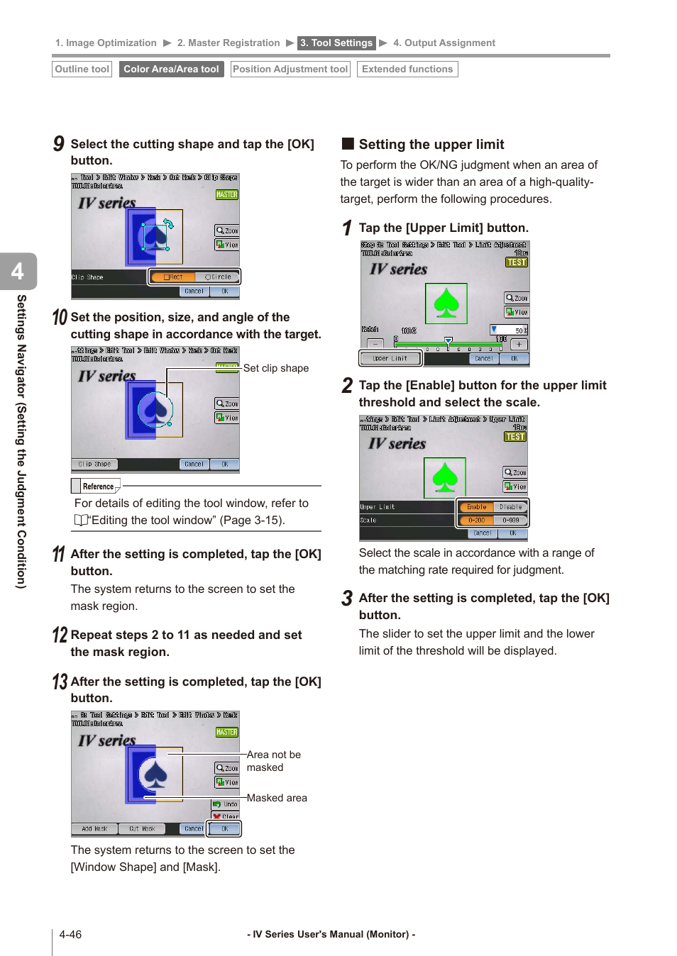 Setting the upper limit, Setting the upper limit -46 | KEYENCE IV Series User Manual | Page 114 / 306