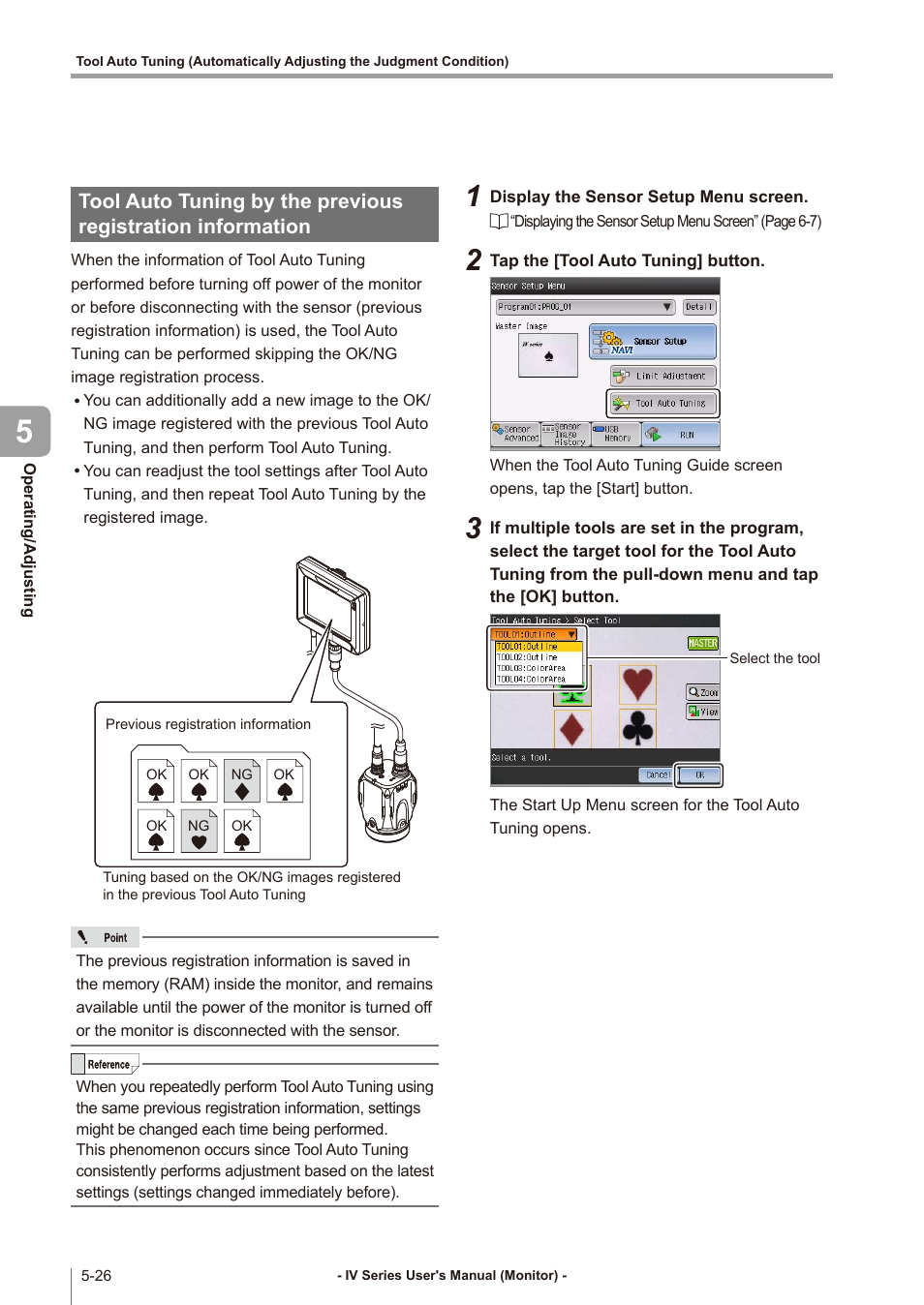 Tool auto tuning by, The previous registration information -26, Tool auto tuning by the previous registration | KEYENCE IV Series User Manual | Page 160 / 306