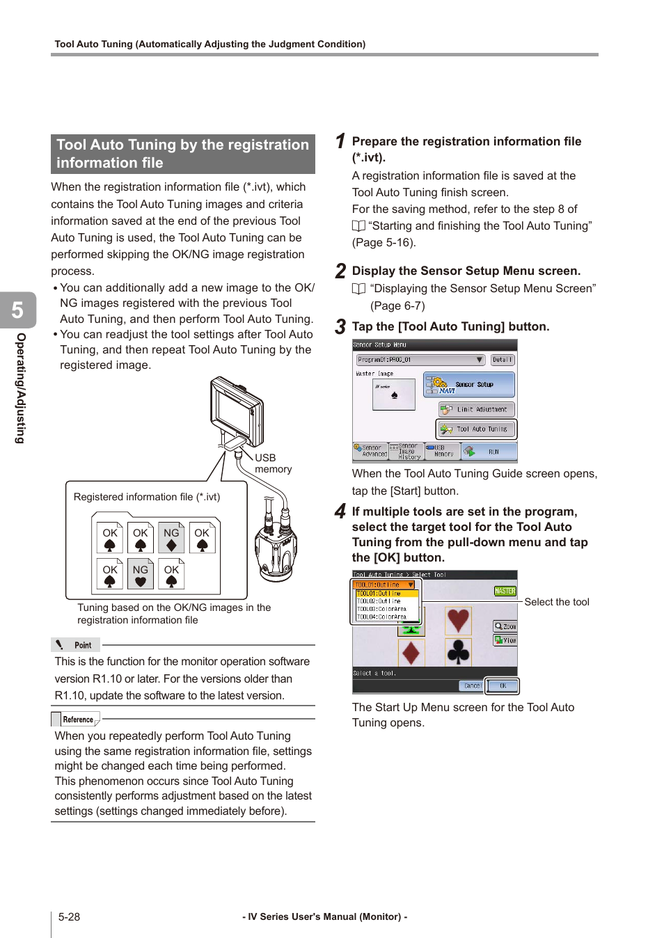 Tool auto tuning by, The registration information file -28, Tool auto tuning by the registration | KEYENCE IV Series User Manual | Page 162 / 306