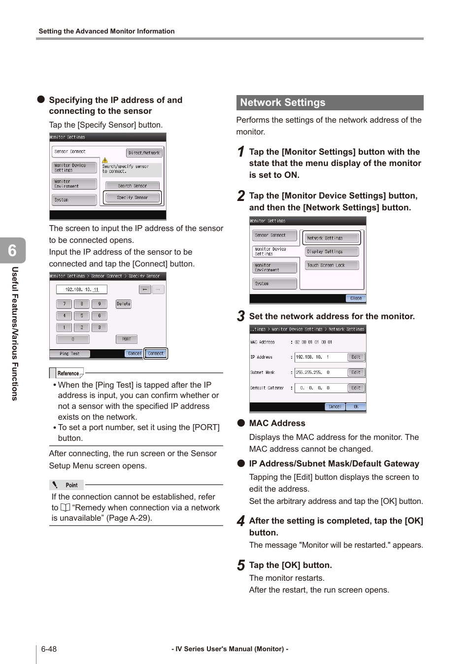 Network settings, Network settings -48 | KEYENCE IV Series User Manual | Page 224 / 306