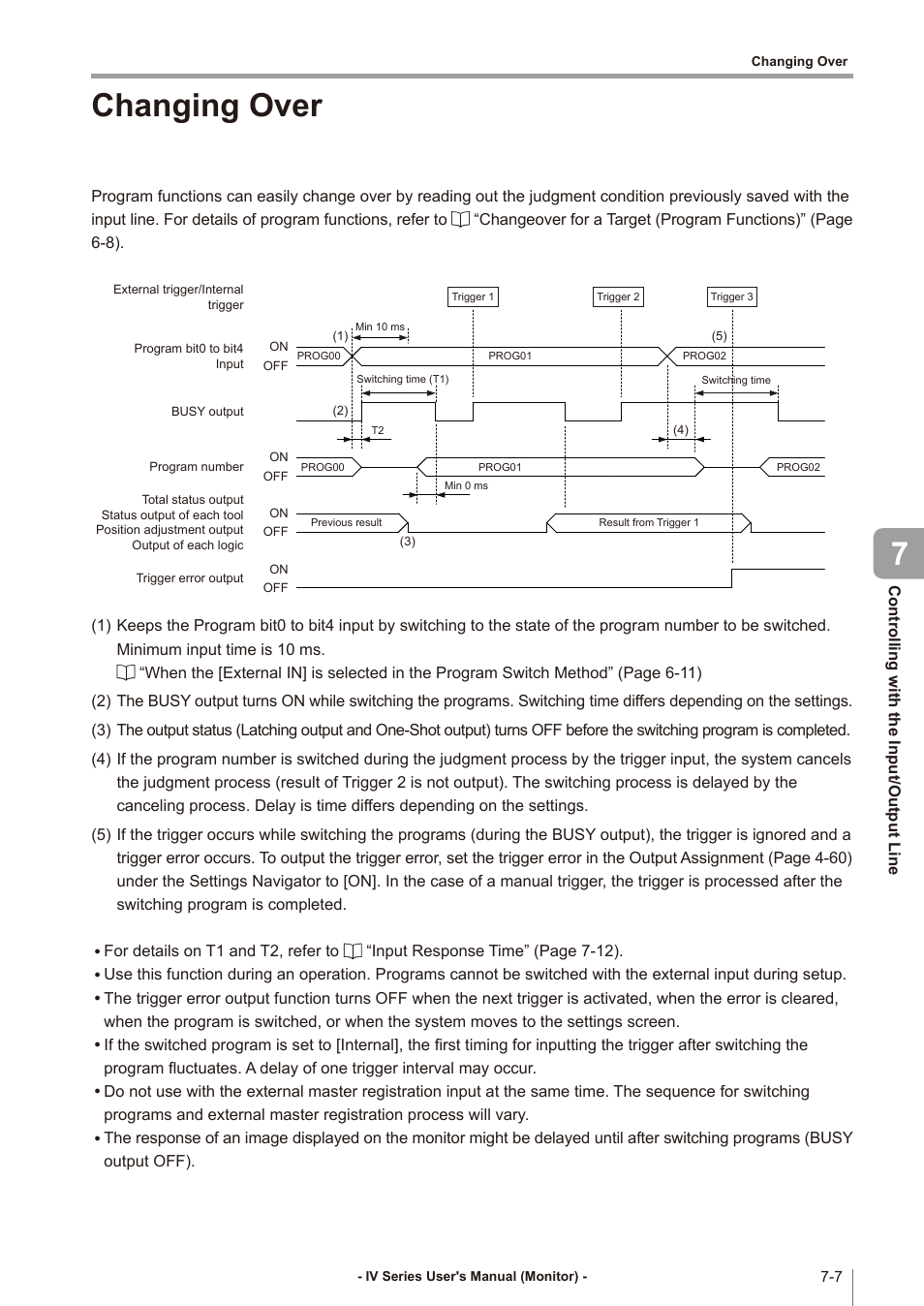 Changing over, Changing over -7, Changing over 7 | KEYENCE IV Series User Manual | Page 237 / 306