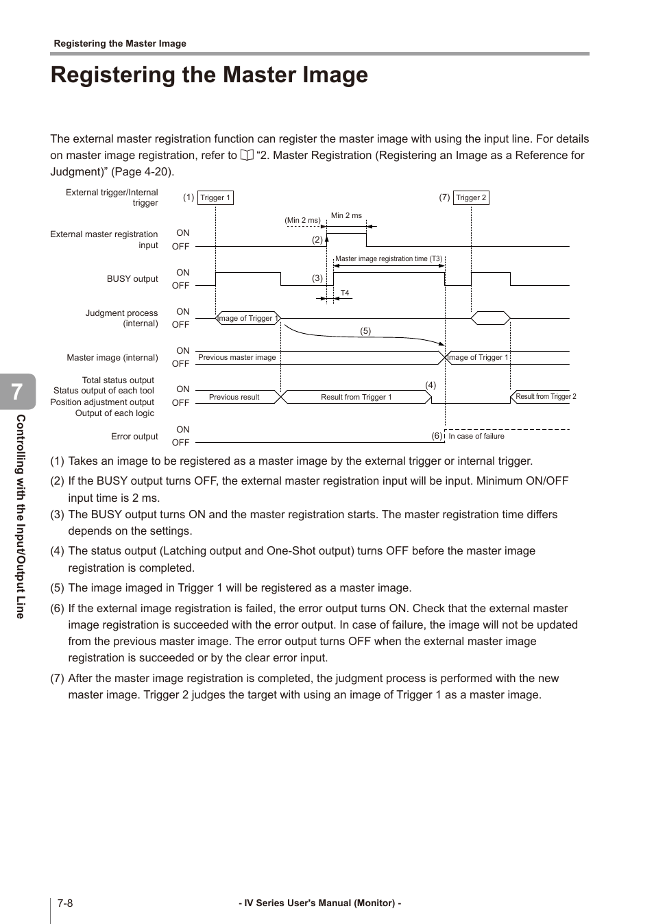 Registering the master image, Registering the master image -8, Registering the master image 7 | KEYENCE IV Series User Manual | Page 238 / 306