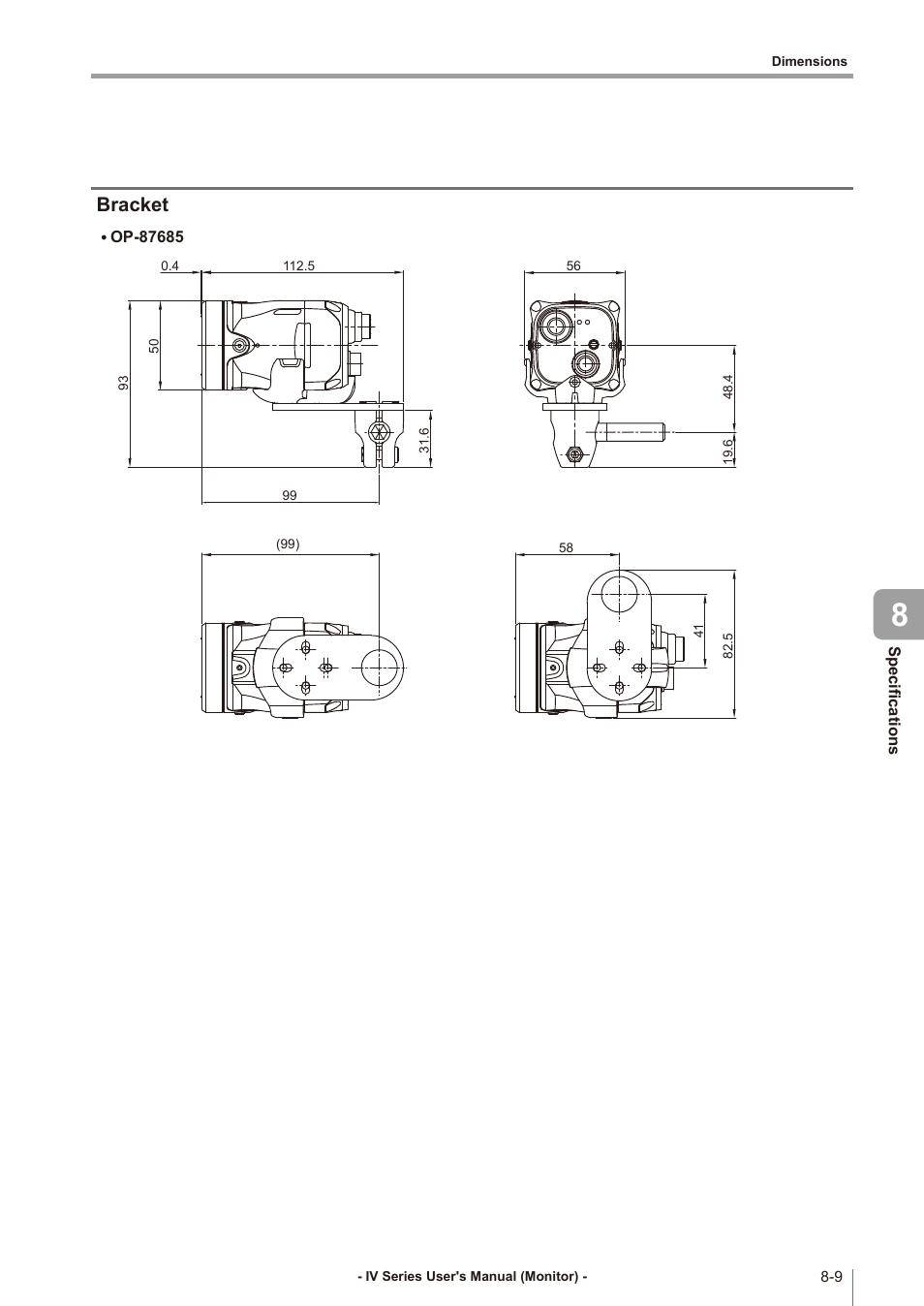 Bracket, Bracket -9 | KEYENCE IV Series User Manual | Page 251 / 306