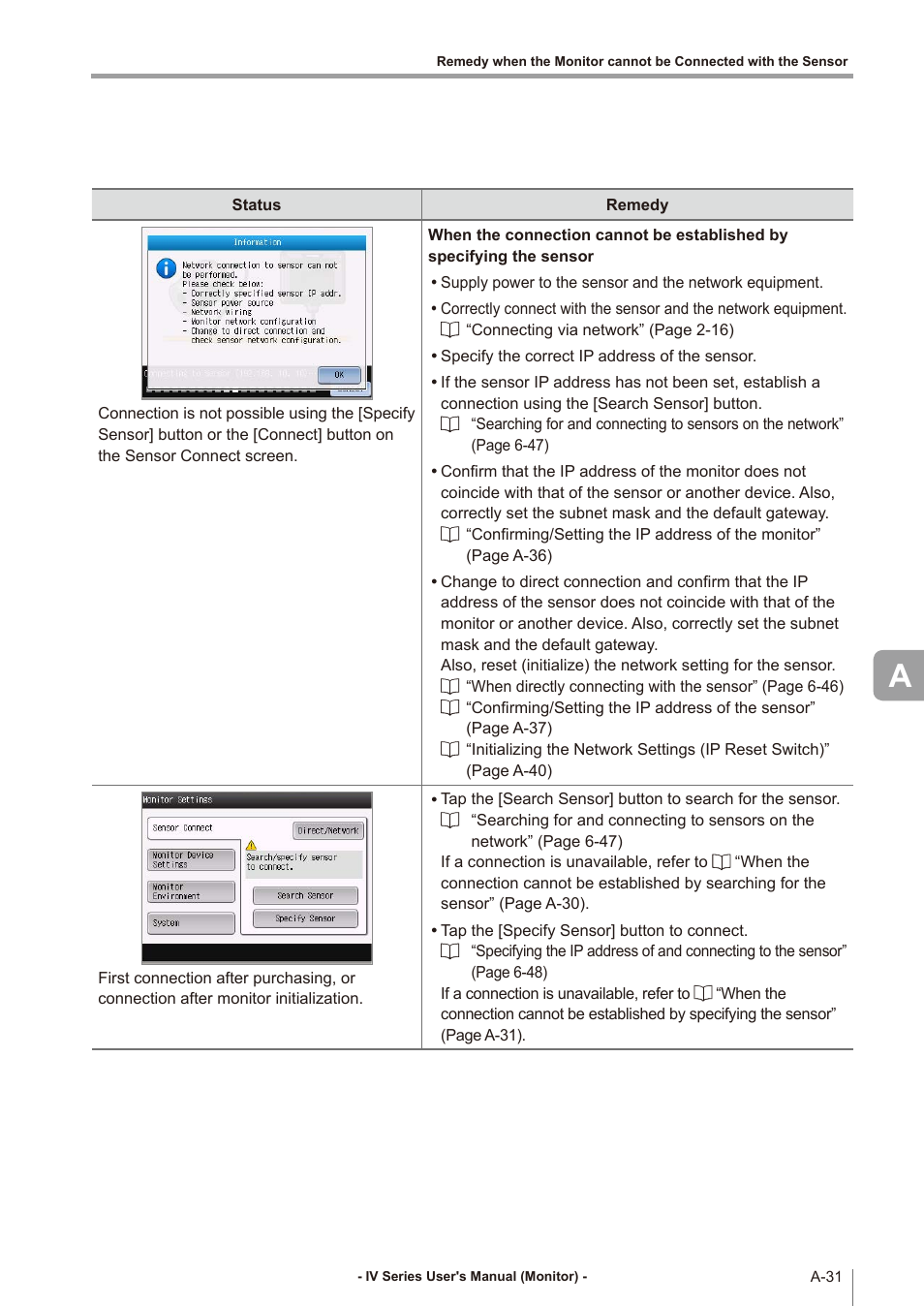 When the, Connection cannot be established by specifying the | KEYENCE IV Series User Manual | Page 287 / 306