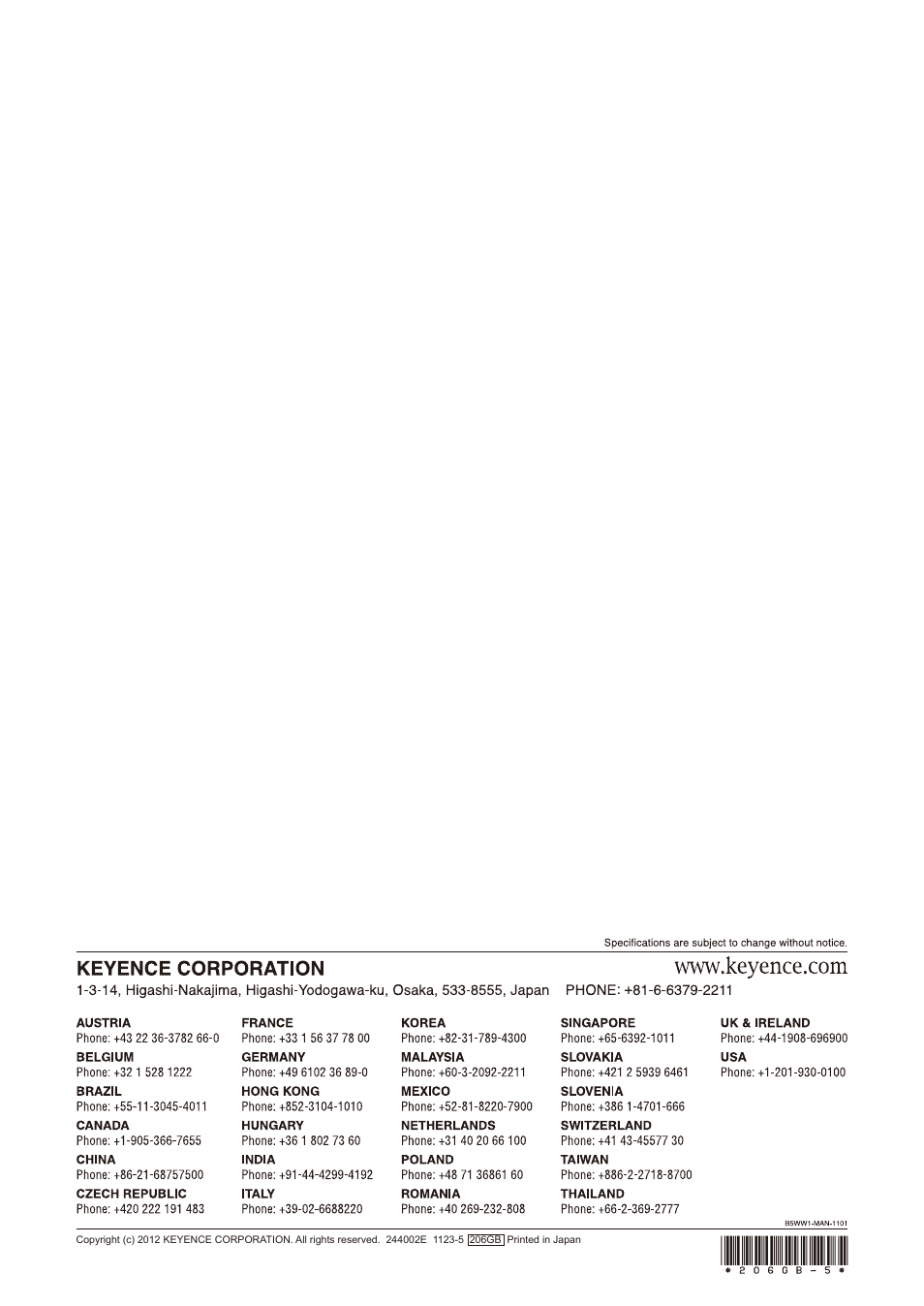 KEYENCE IV Series User Manual | Page 306 / 306