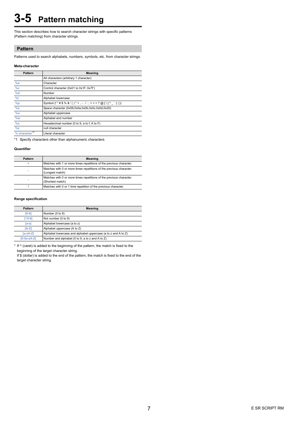 5 pattern matching, Pattern, Pattern matching | KEYENCE SR-700 Series User Manual | Page 7 / 20