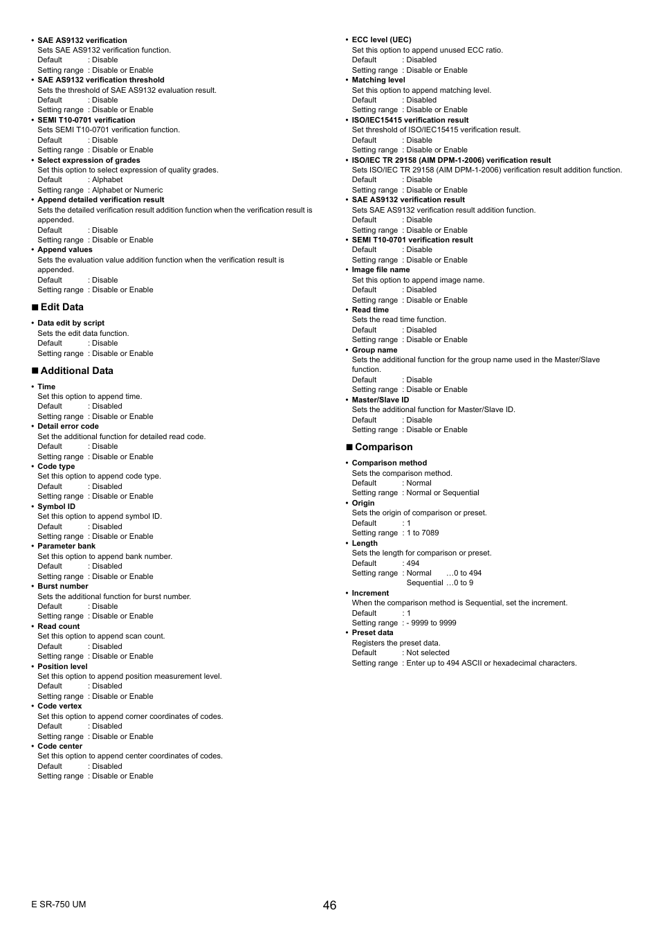 KEYENCE SR-750 Series User Manual | Page 46 / 124
