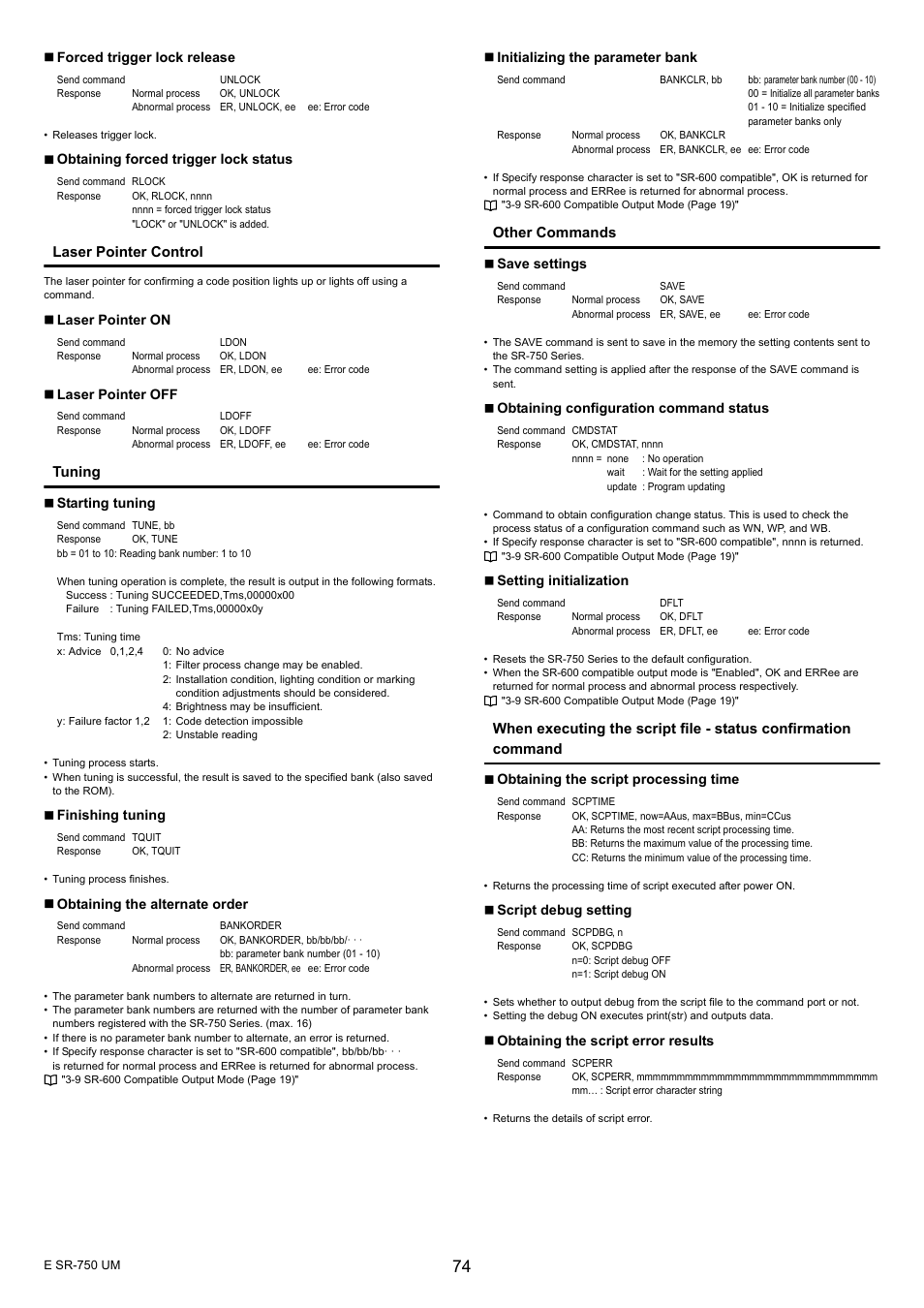 KEYENCE SR-750 Series User Manual | Page 74 / 124