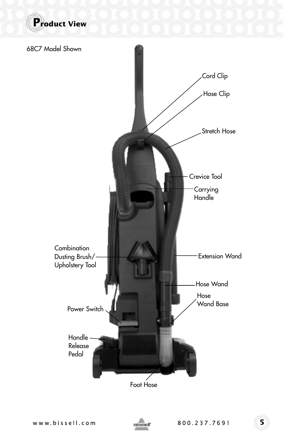 Bissell Powerforce HELIX 12B1 series User Manual | Page 5 / 16