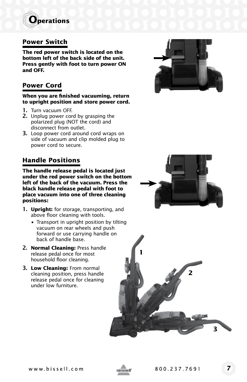 Bissell Powerforce HELIX 12B1 series User Manual | Page 7 / 16