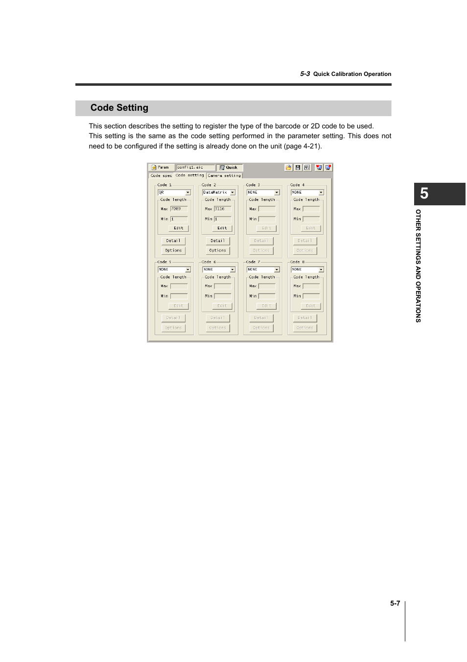 Code setting, Code setting -7 | KEYENCE AutoID User Manual | Page 103 / 116
