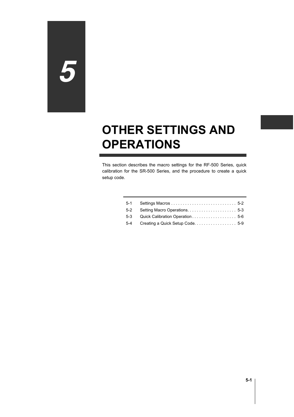 Chapter 5 other settings and operations, Other settings and operations | KEYENCE AutoID User Manual | Page 97 / 116