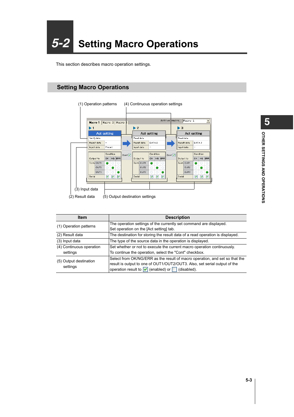 2 setting macro operations, Setting macro operations, 2 setting macro operations -3 | Setting macro operations -3 | KEYENCE AutoID User Manual | Page 99 / 116