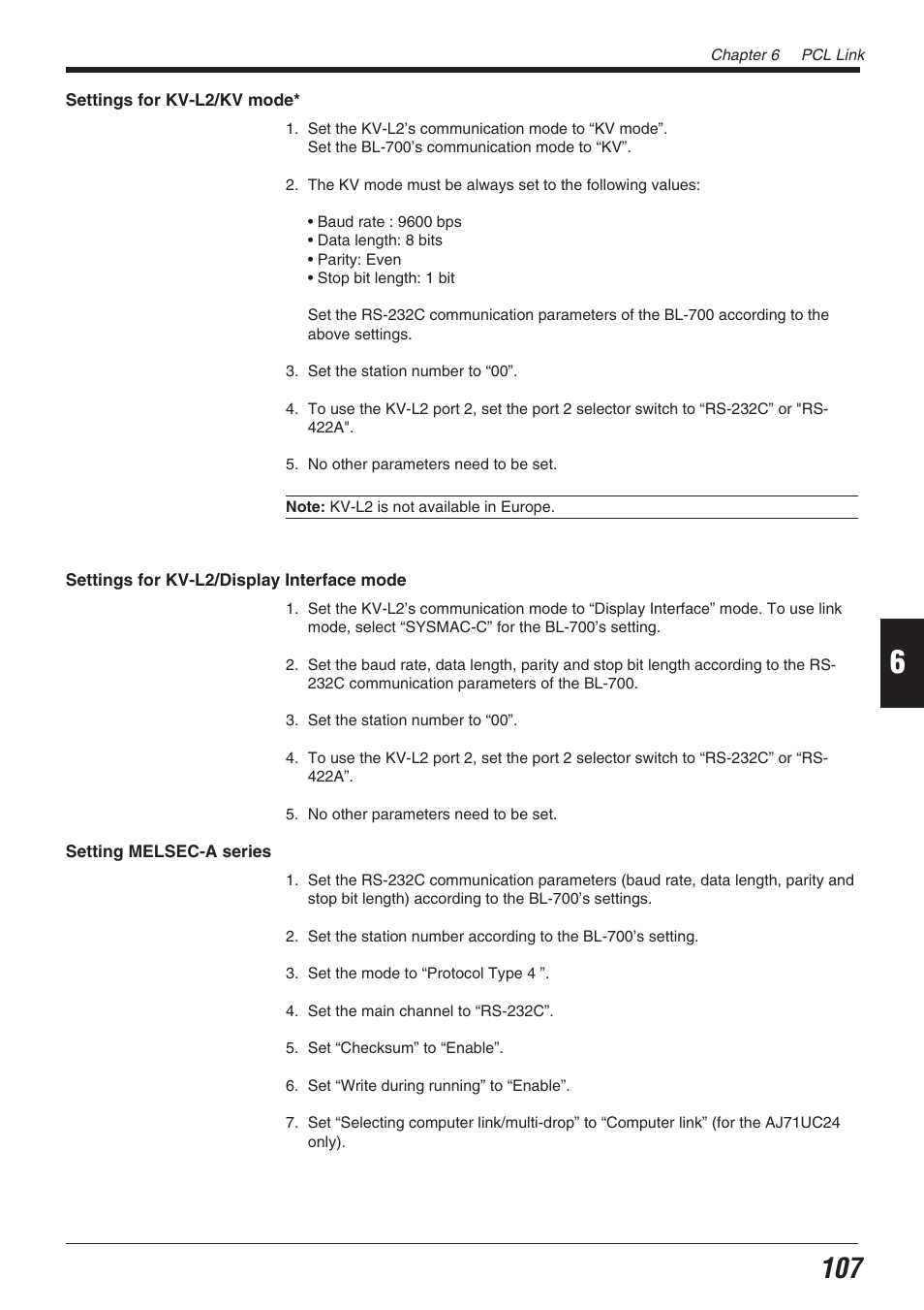KEYENCE BL-700 Series User Manual | Page 121 / 162
