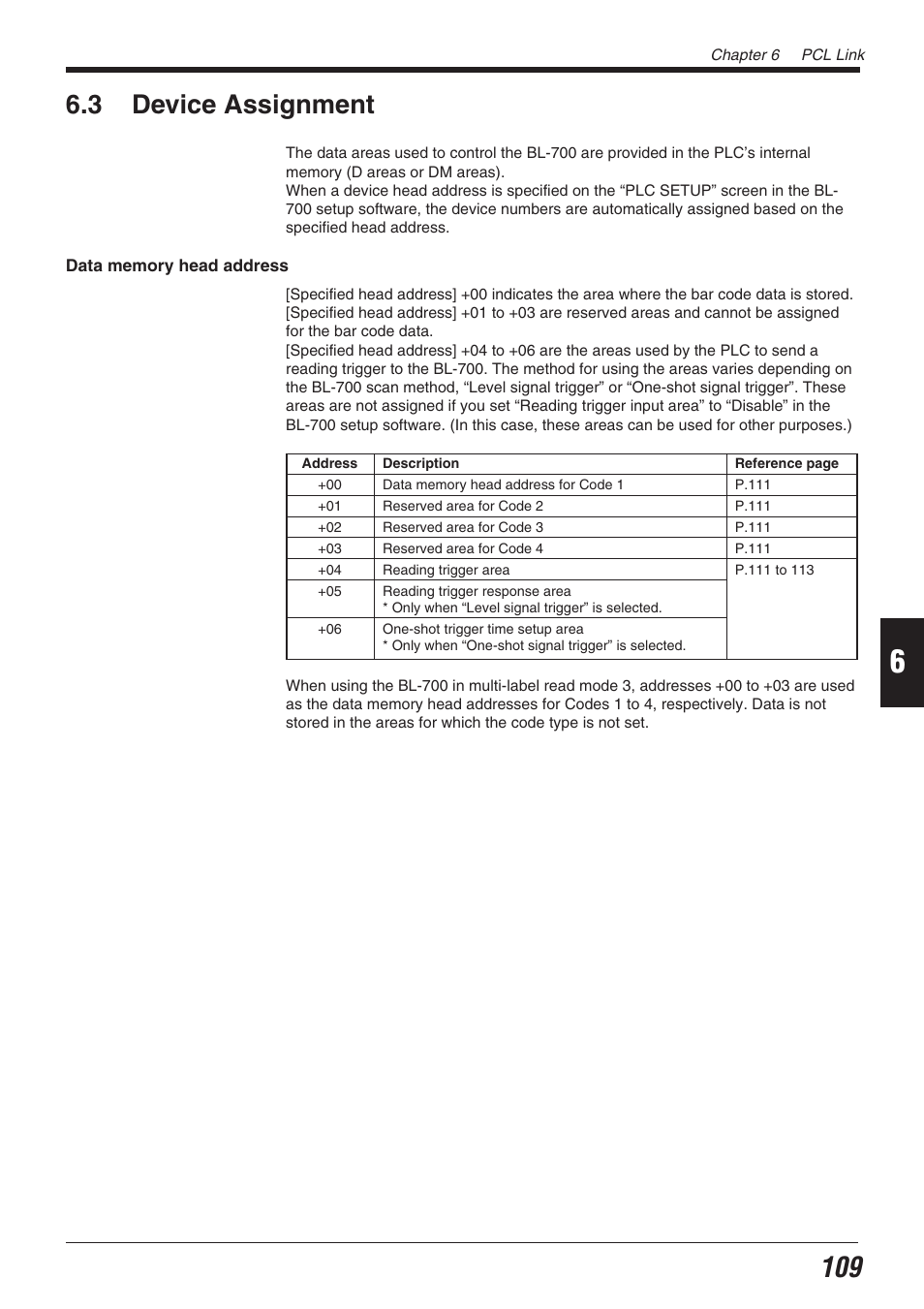 3 device assignment | KEYENCE BL-700 Series User Manual | Page 123 / 162