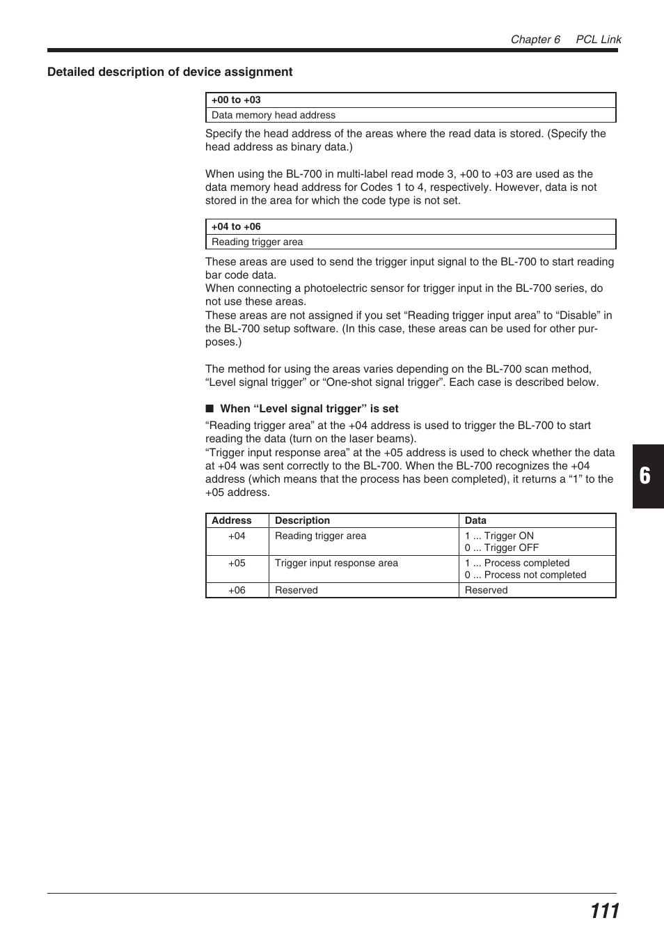 KEYENCE BL-700 Series User Manual | Page 125 / 162