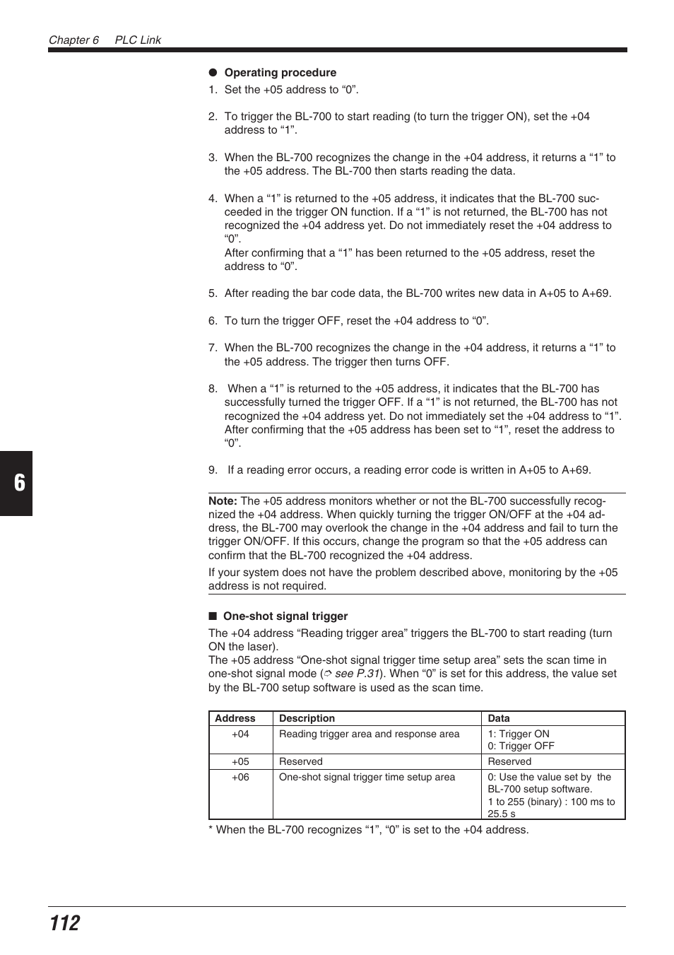 KEYENCE BL-700 Series User Manual | Page 126 / 162