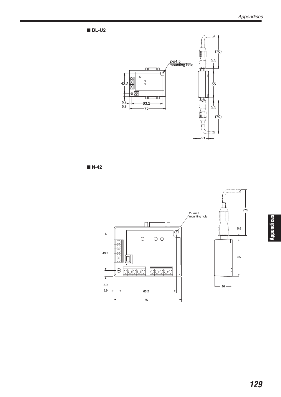 Appendices, Bl-u2, N-42 | KEYENCE BL-700 Series User Manual | Page 143 / 162