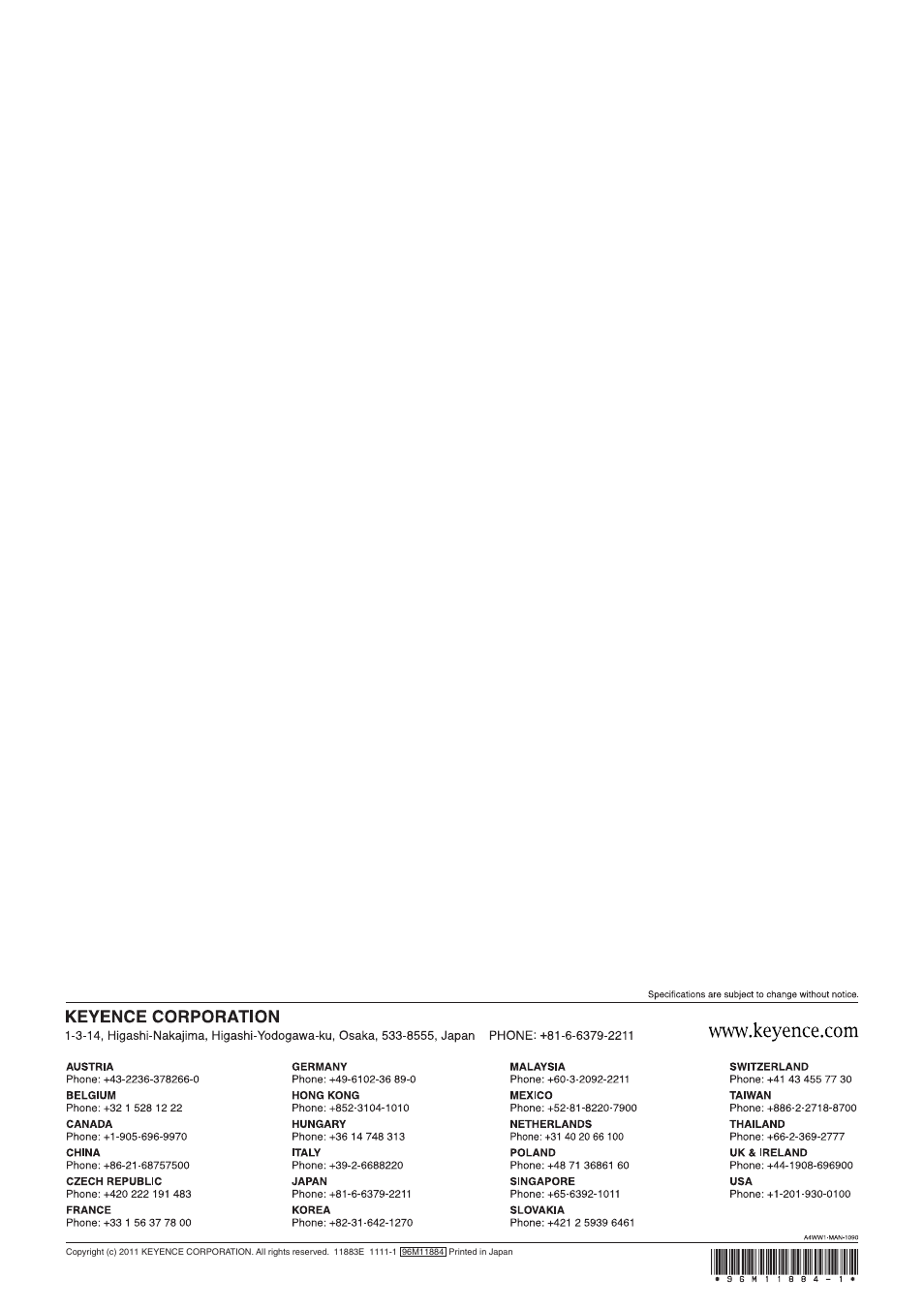 KEYENCE BL-700 Series User Manual | Page 162 / 162