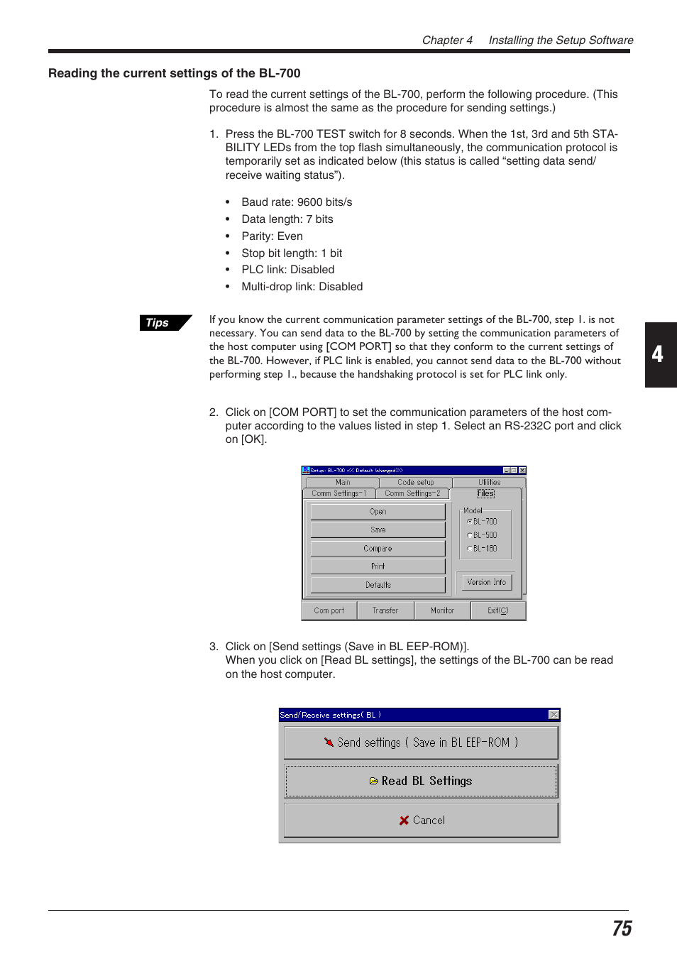 KEYENCE BL-700 Series User Manual | Page 89 / 162