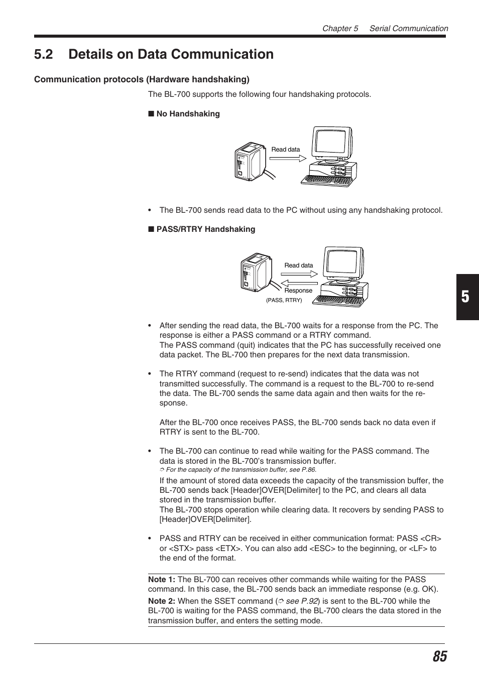 2 details on data communication | KEYENCE BL-700 Series User Manual | Page 99 / 162
