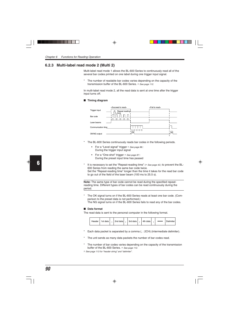 3 multi-label read mode 2 (multi 2) | KEYENCE BL-600 Series User Manual | Page 100 / 192