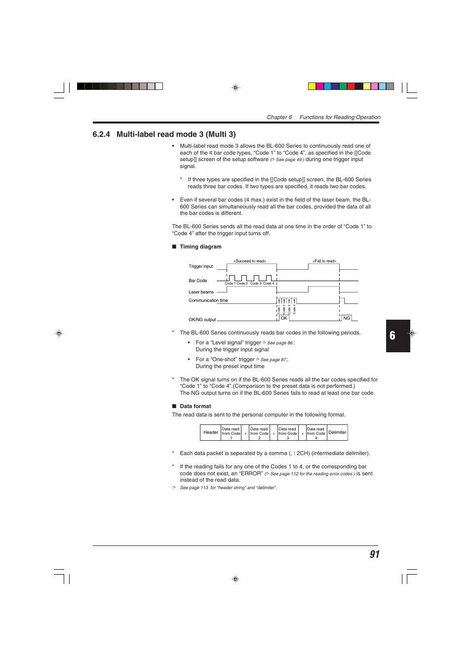 4 multi-label read mode 3 (multi 3) | KEYENCE BL-600 Series User Manual | Page 101 / 192