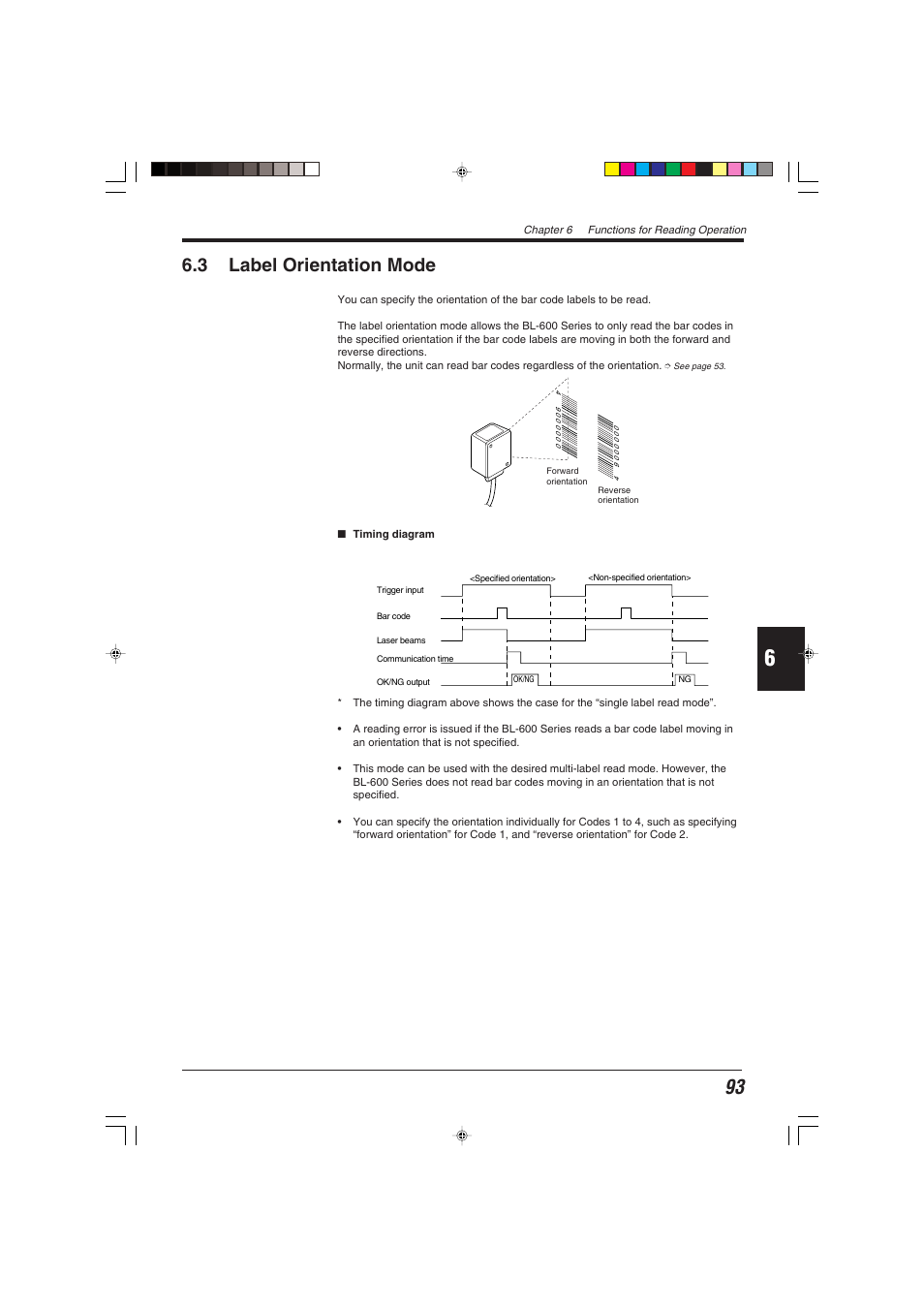 3 label orientation mode | KEYENCE BL-600 Series User Manual | Page 103 / 192