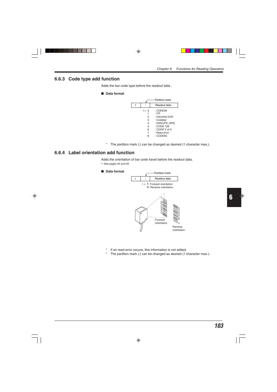 3 code type add function, 4 label orientation add function | KEYENCE BL-600 Series User Manual | Page 113 / 192