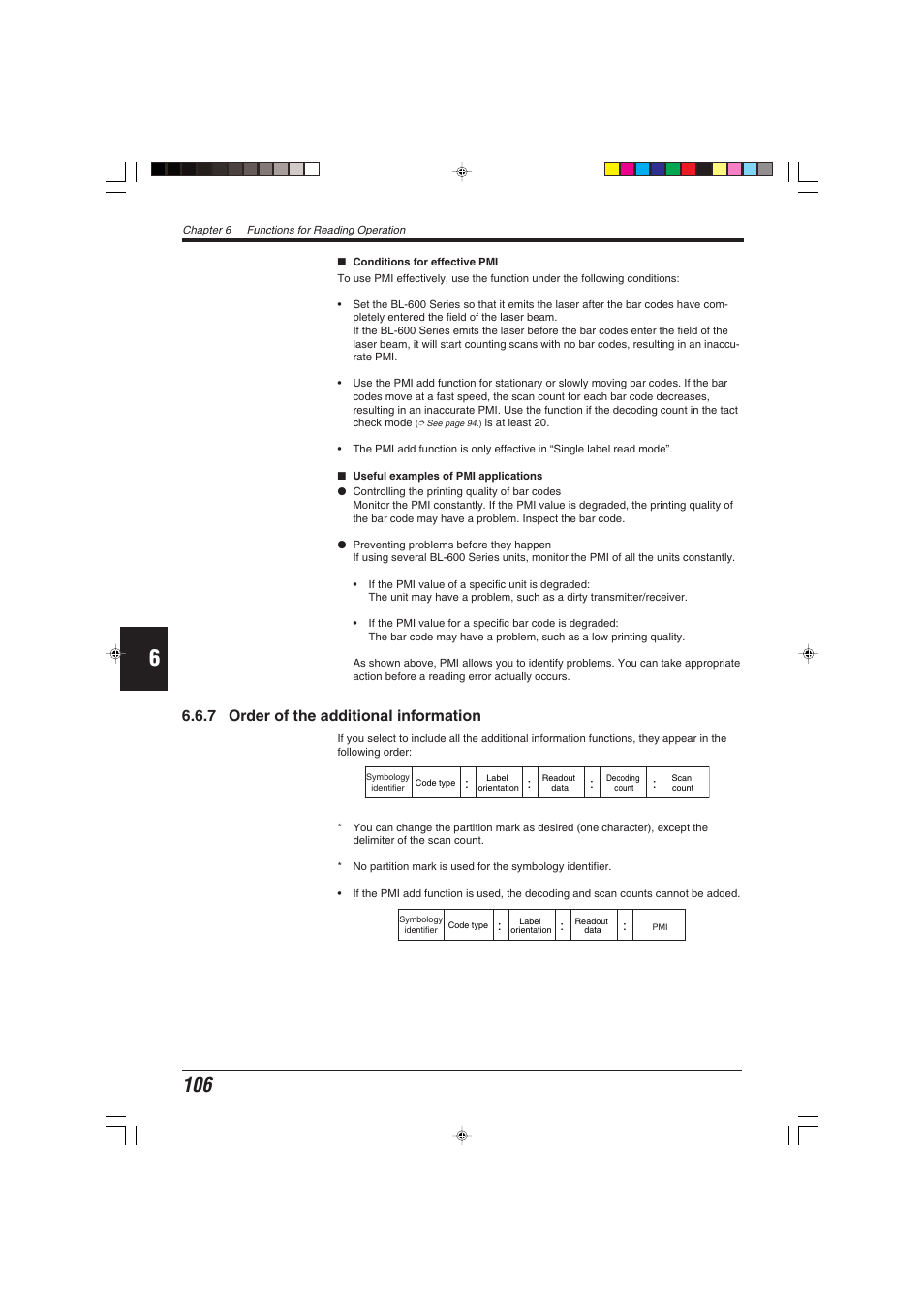 7 order of the additional information | KEYENCE BL-600 Series User Manual | Page 116 / 192