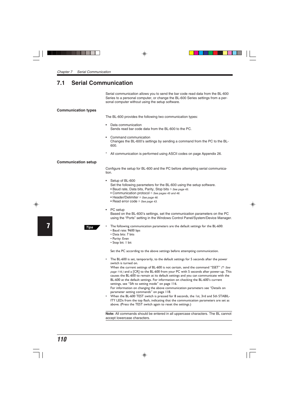 1 serial communication | KEYENCE BL-600 Series User Manual | Page 120 / 192