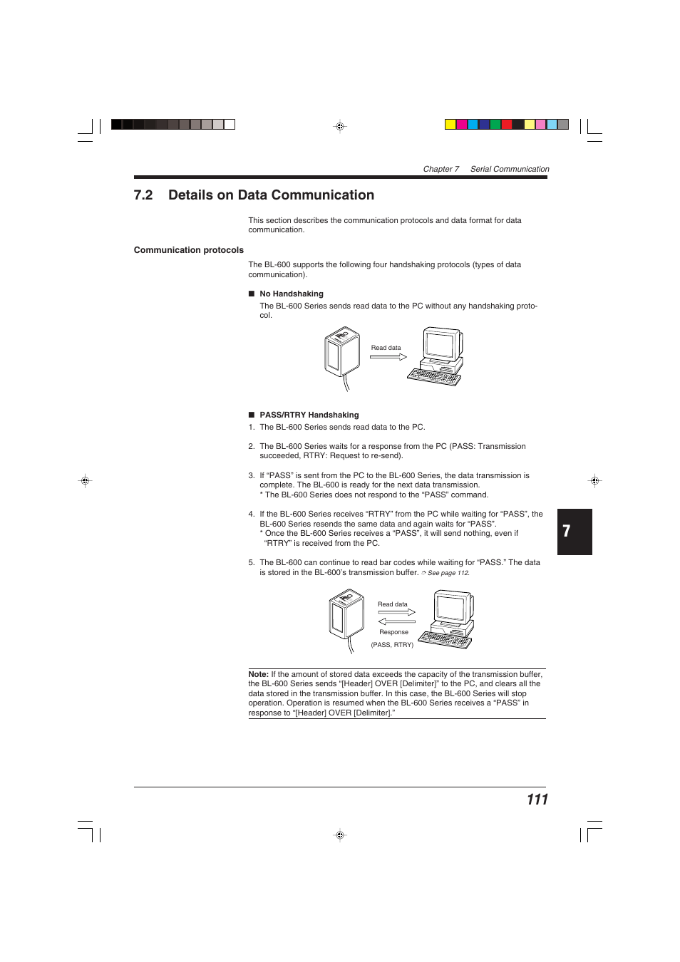 2 details on data communication | KEYENCE BL-600 Series User Manual | Page 121 / 192