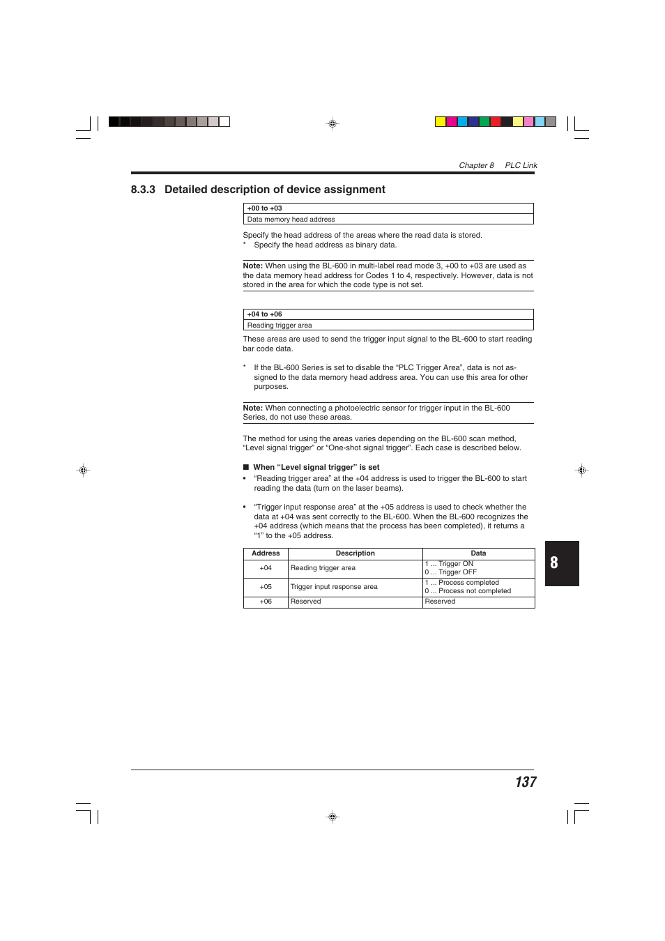 3 detailed description of device assignment | KEYENCE BL-600 Series User Manual | Page 147 / 192