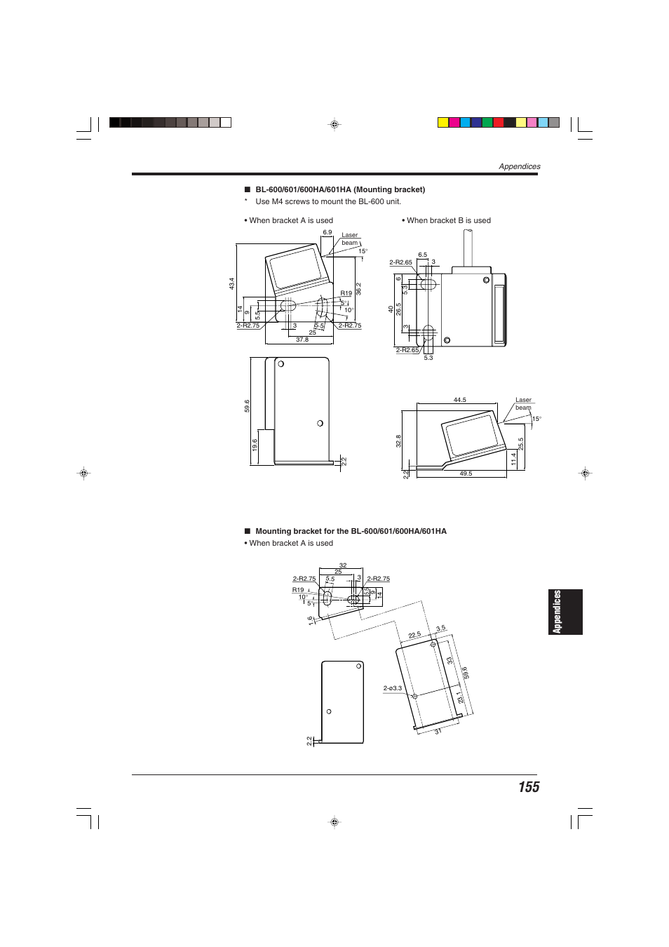 Appendices | KEYENCE BL-600 Series User Manual | Page 165 / 192