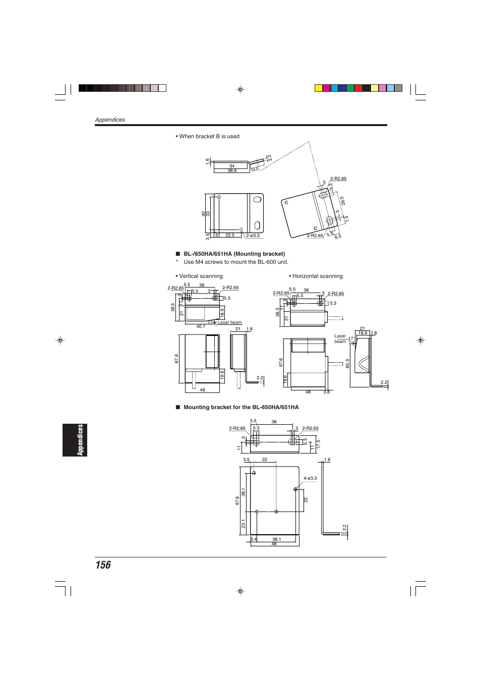 Appendices | KEYENCE BL-600 Series User Manual | Page 166 / 192