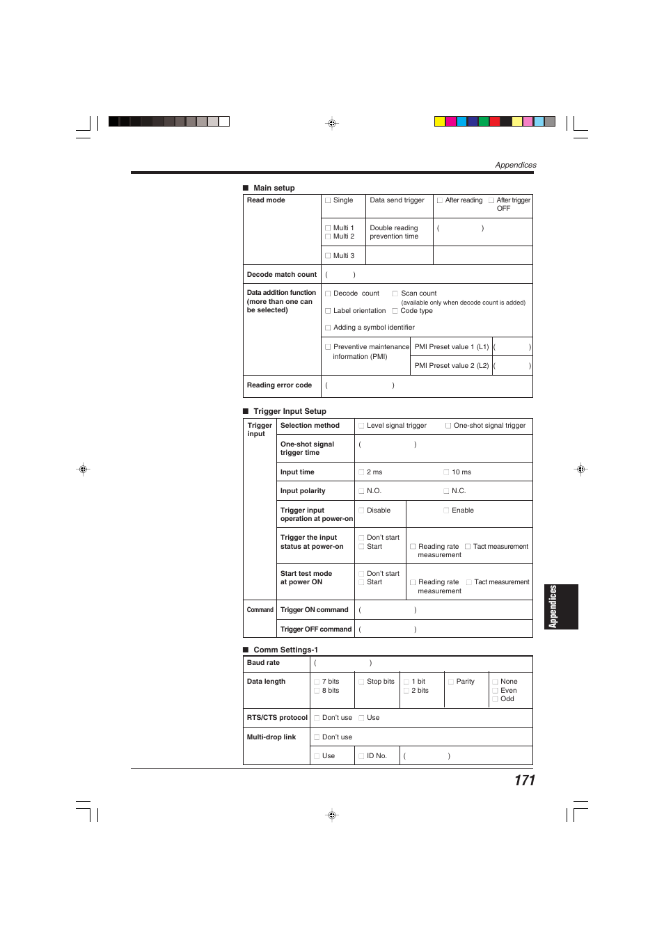 KEYENCE BL-600 Series User Manual | Page 181 / 192