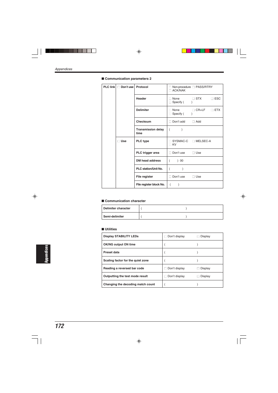 KEYENCE BL-600 Series User Manual | Page 182 / 192