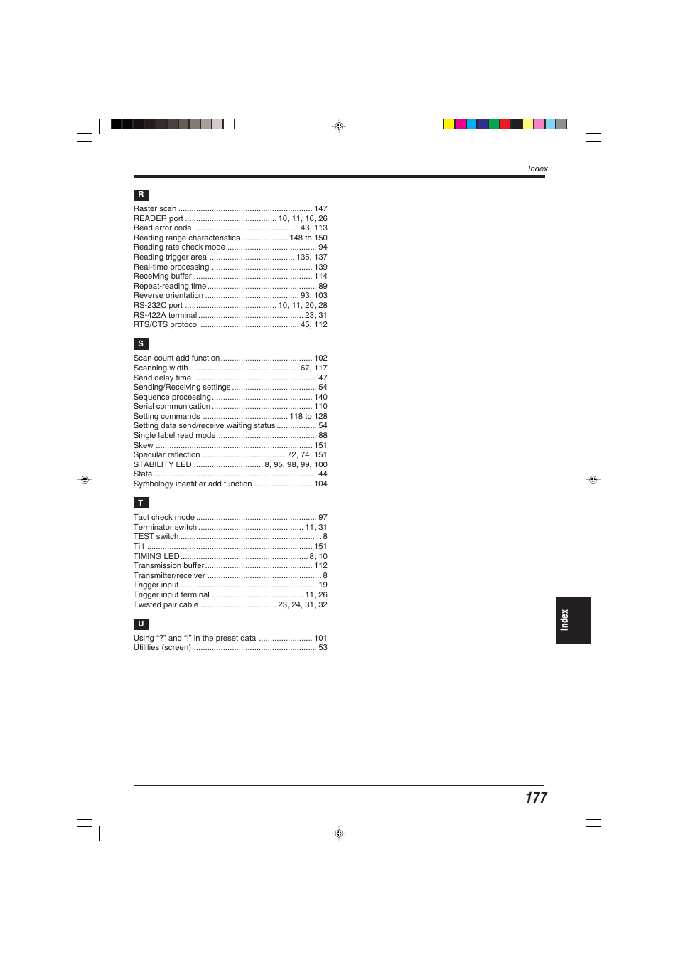 KEYENCE BL-600 Series User Manual | Page 187 / 192
