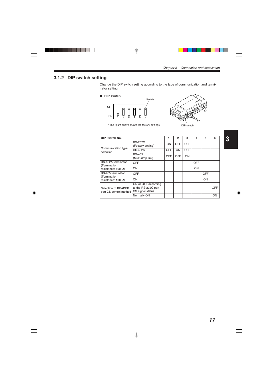 2 dip switch setting | KEYENCE BL-600 Series User Manual | Page 27 / 192