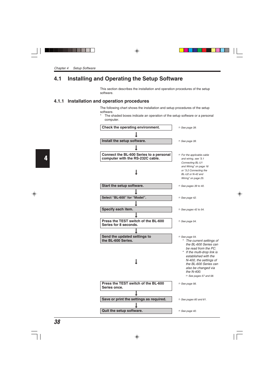 1 installing and operating the setup software | KEYENCE BL-600 Series User Manual | Page 48 / 192