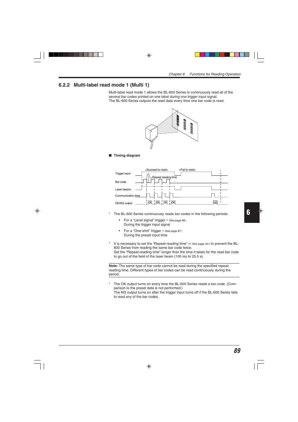 2 multi-label read mode 1 (multi 1) | KEYENCE BL-600 Series User Manual | Page 99 / 192