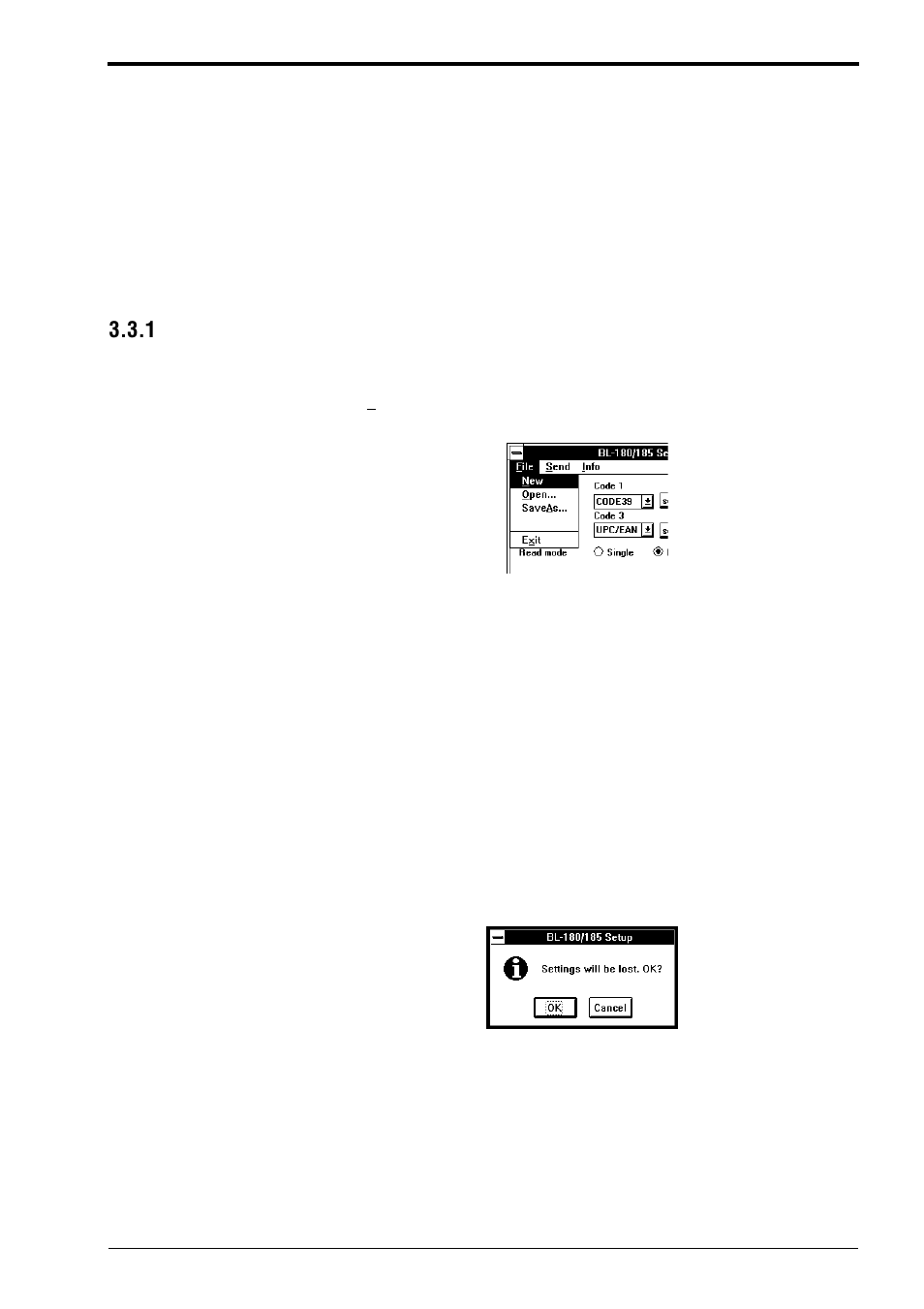 1 file operation, 3 setup software operating procedure | KEYENCE BL-180 User Manual | Page 38 / 109