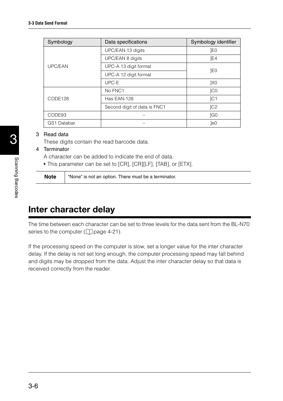 Inter character delay, Inter character delay -6 | KEYENCE BL-N70 Series User Manual | Page 26 / 72